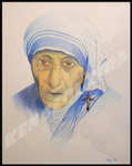 Mother Theresa - Colour Pencil Drawing