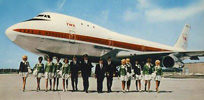 TWA 747-100 (22x10cm Card)