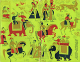 AI Stationery Folder with Soldiers on Animals - Outside Cover